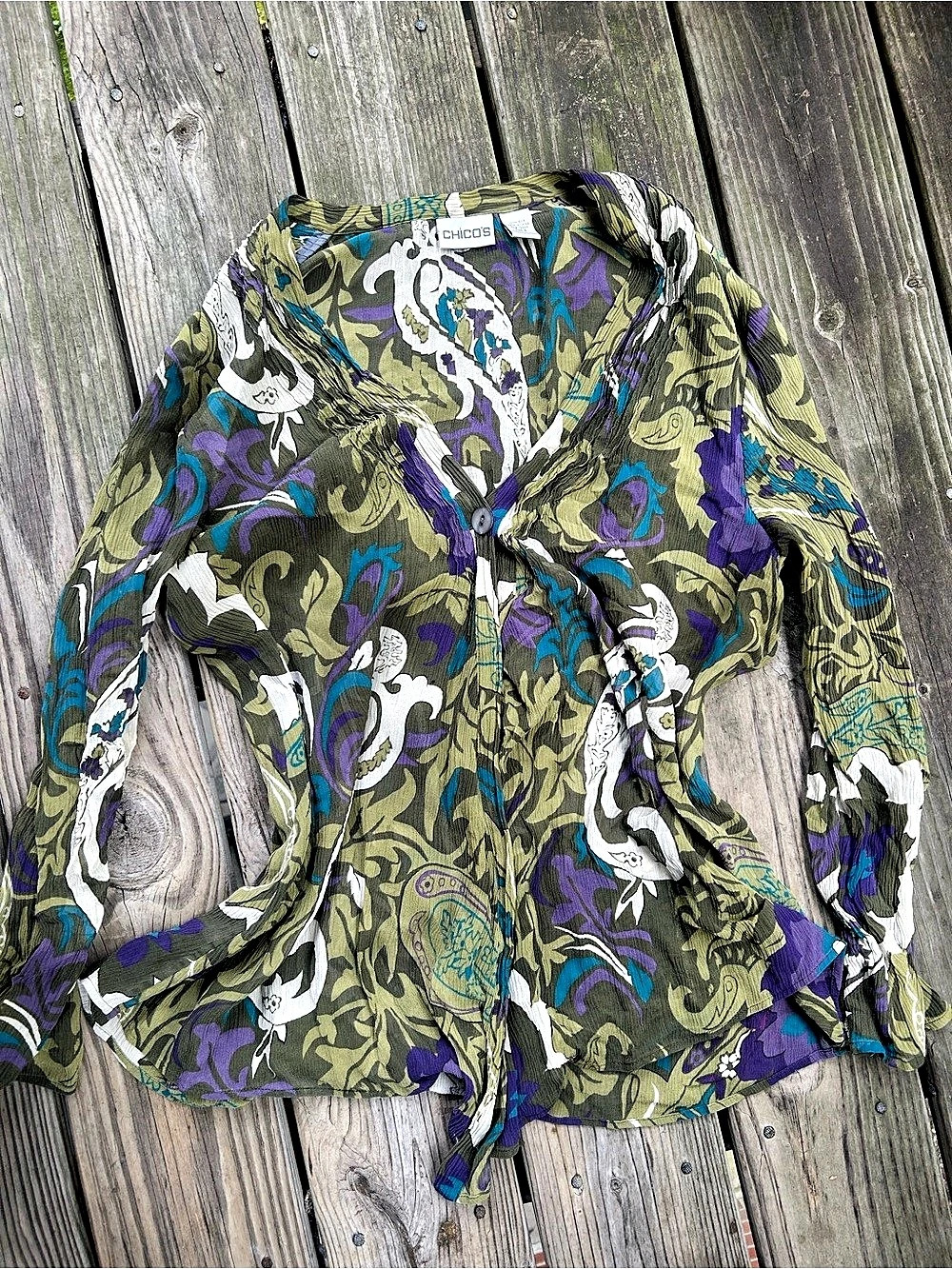 Vintage 100% silk Blouse women’s M